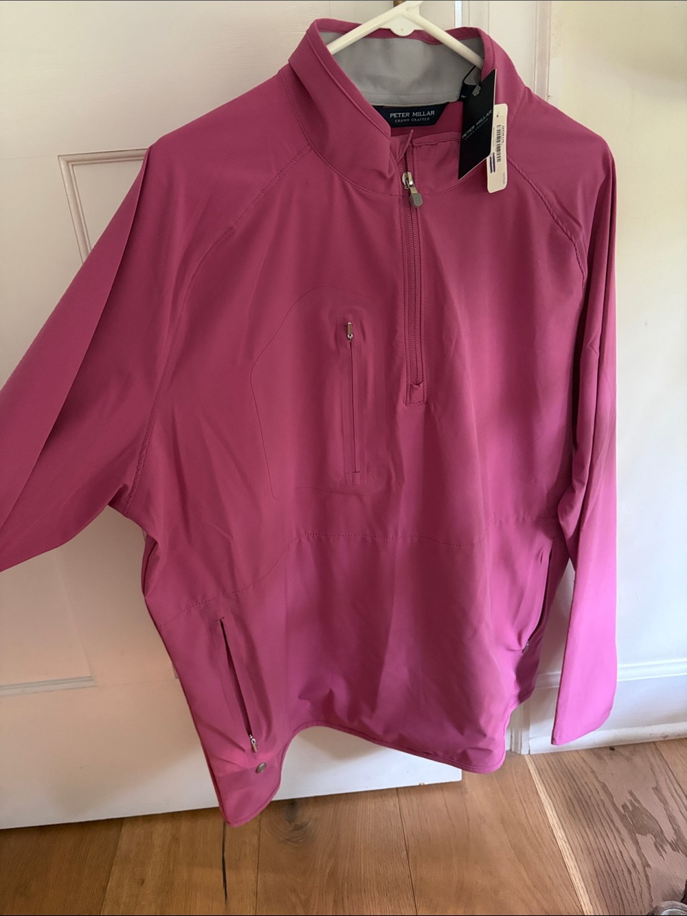 Peter Millar Women's Bright Magenta Half-Zip Utility Jacket